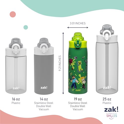 Sanrio Water Bottle, 19 oz Vacuum Insulated Stainless Steel with Locking Spout Cover, Built-In Carrying Loop, Leak-Proof Design