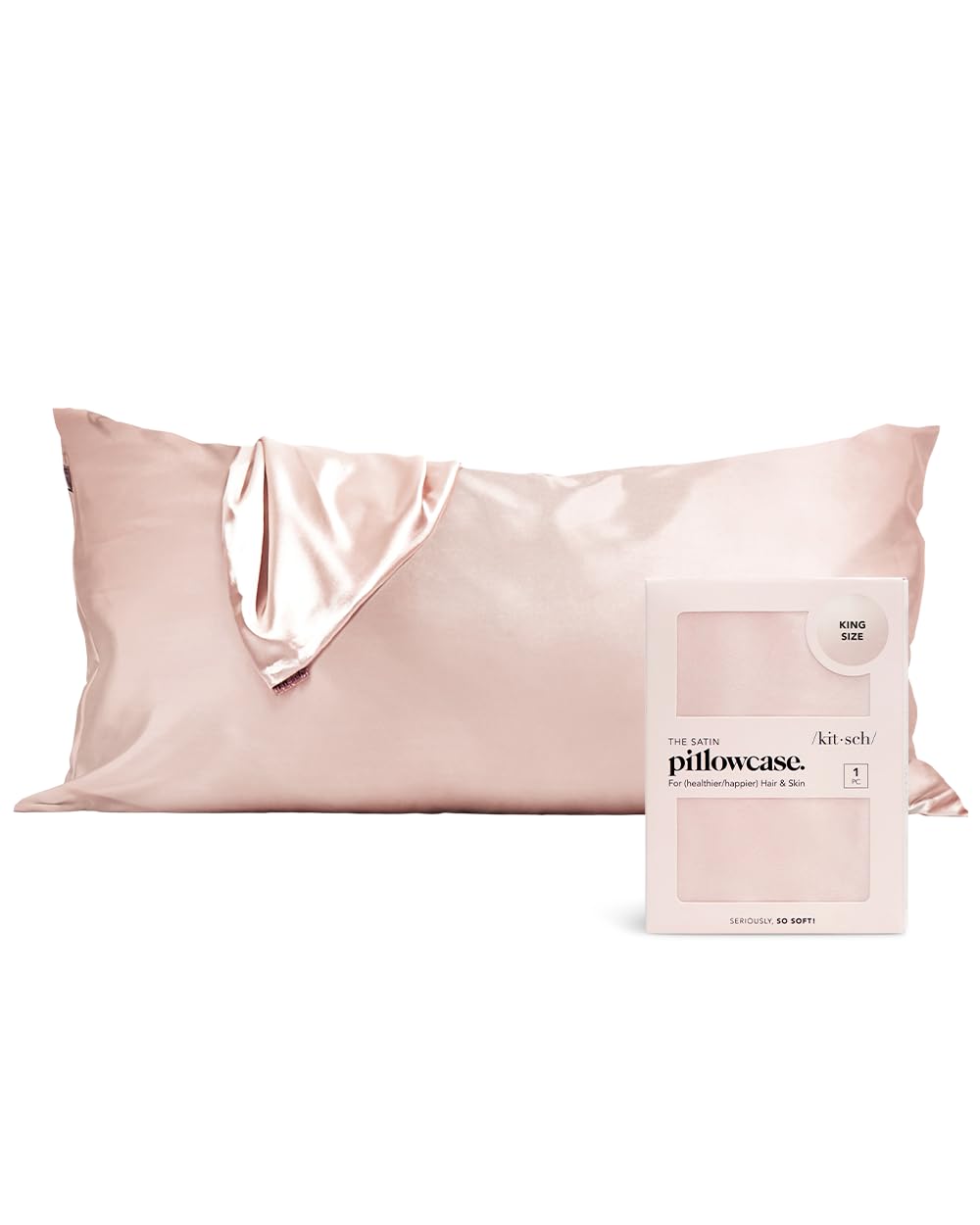 Satin Pillowcase with Zipper Standard Size 19"x26"