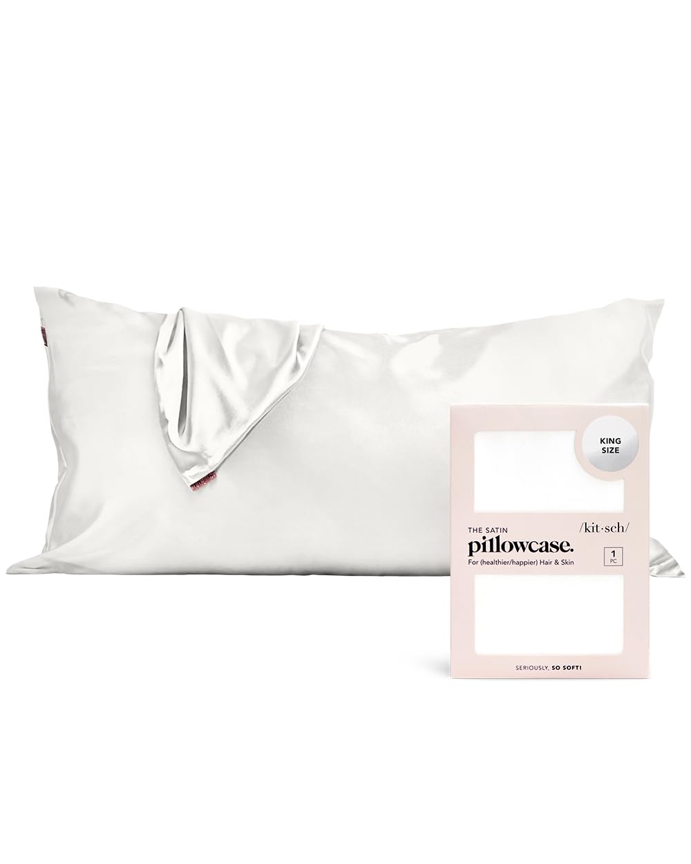 Satin Pillowcase with Zipper Standard Size 19"x26"