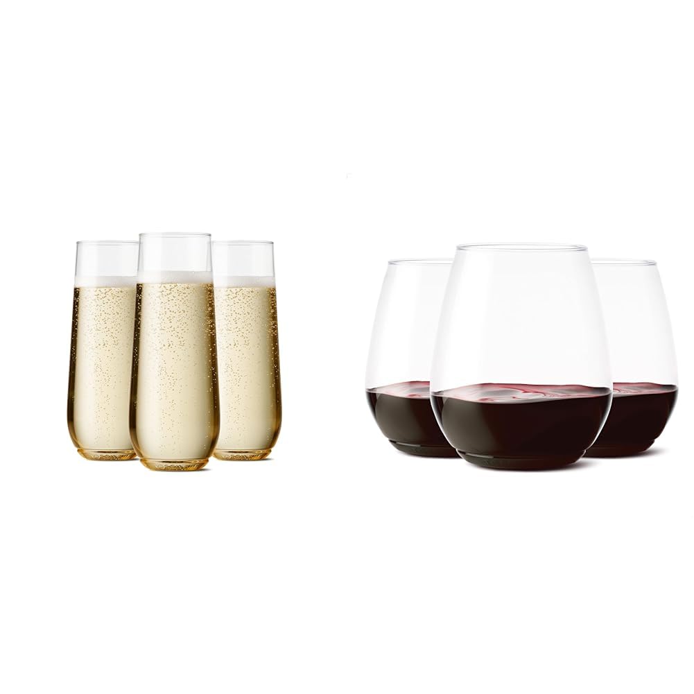 Premium Quality, Recyclable, Unbreakable Plastic Champagne Glasses