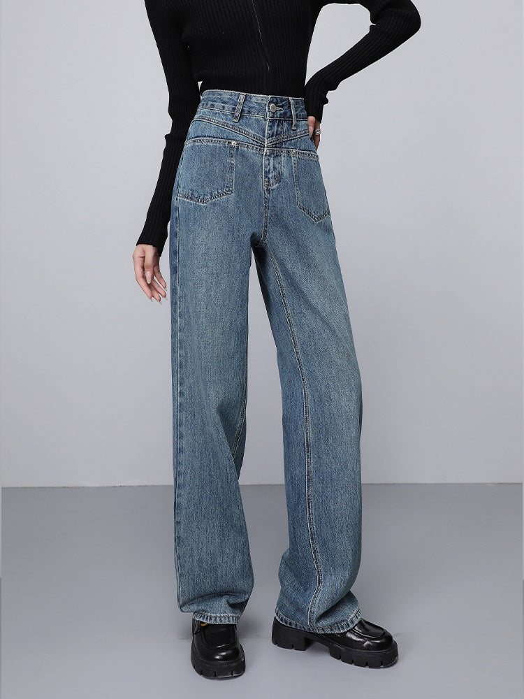 Fashionable Narrow Wide-leg Jeans For Women