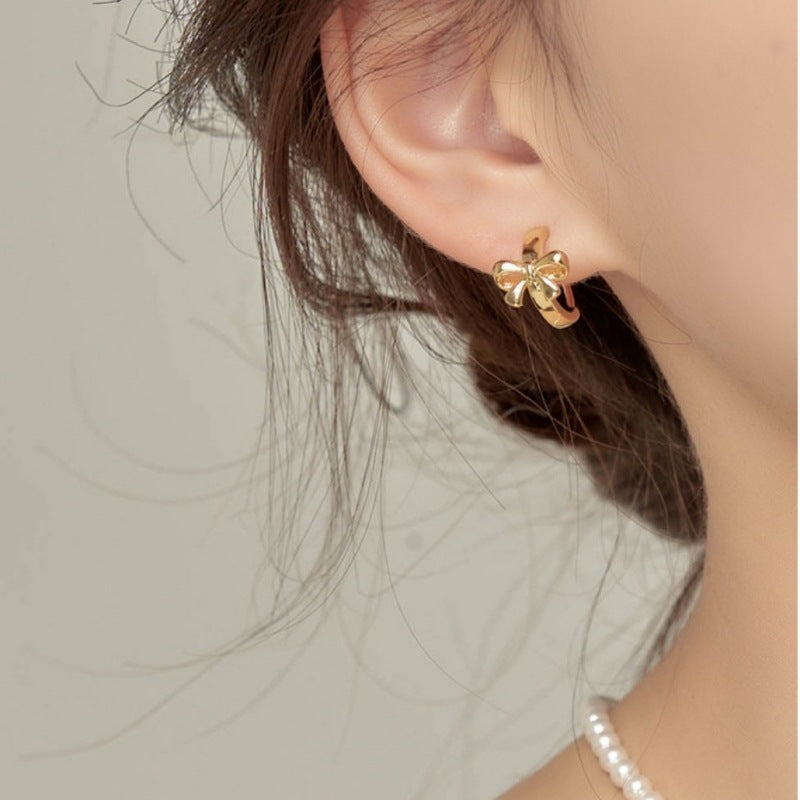 Simple Graceful Bow Earrings For Women