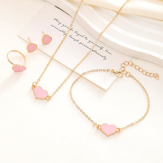 Women's Simple Love Heart Necklace Jewelry