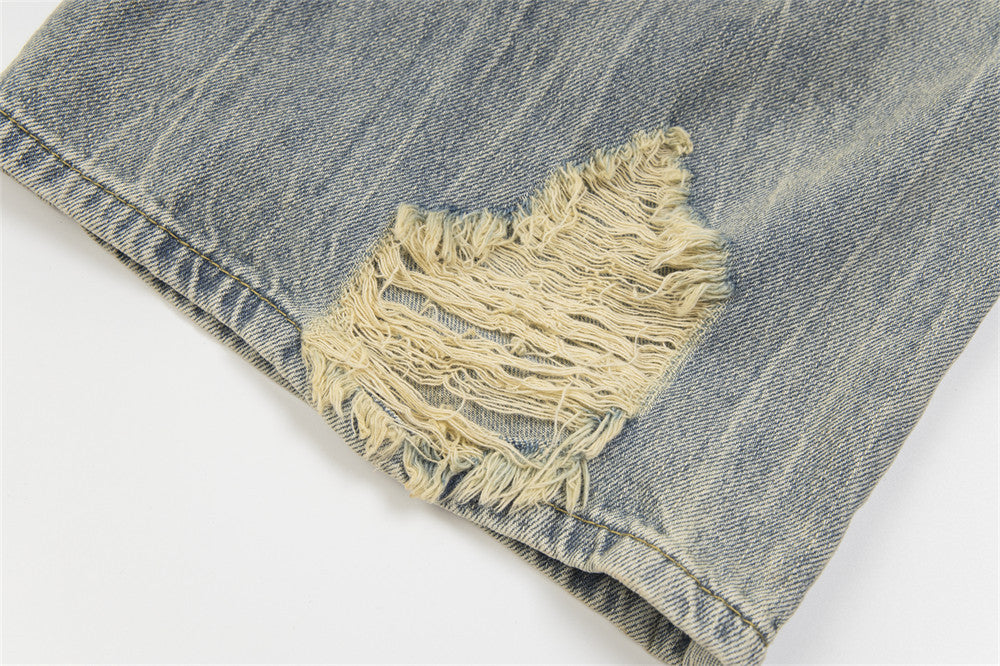 Ripped Stitching Jeans