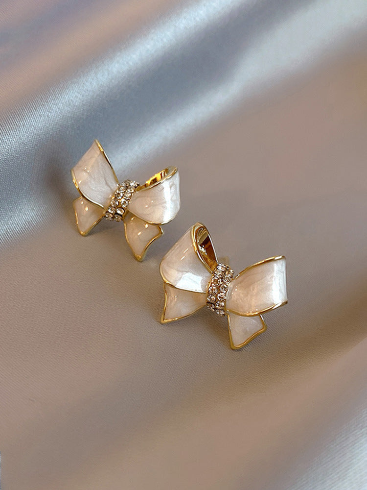 Fashion Bow Stud Earrings Women