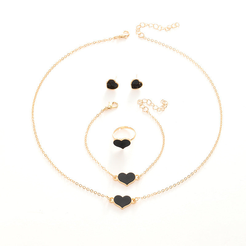 Women's Simple Love Heart Necklace Jewelry