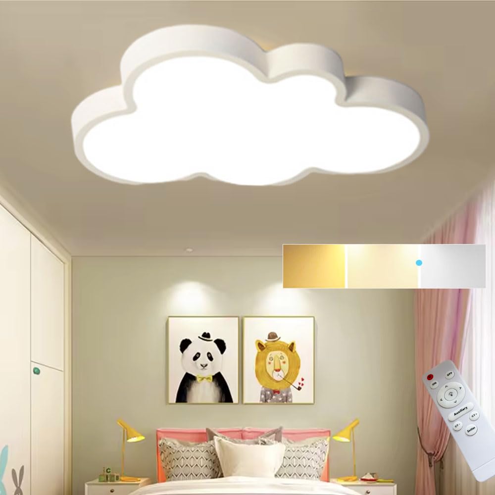 Cloud Ceiling Light - Close to Ceiling Light Fixtures with Remote Led Ceiling Lamp