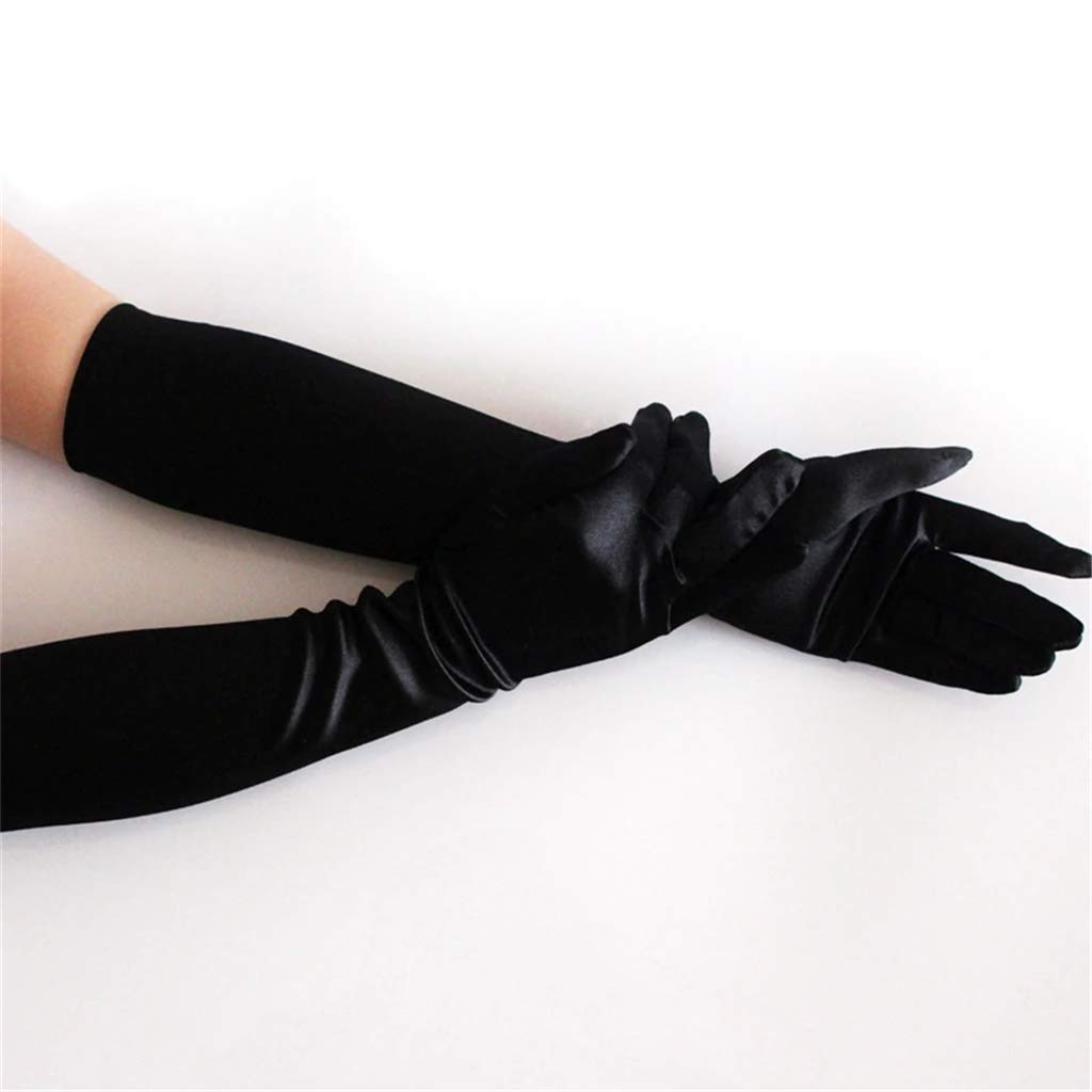 Women's Party Mittens - 21" Satin Finger Gloves