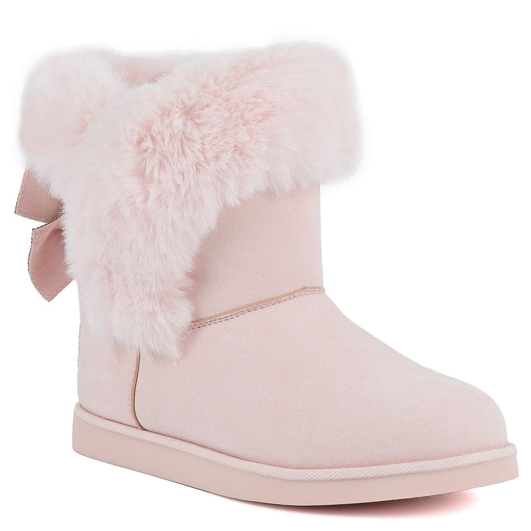 Juicy Couture Women's Slip-On Winter Snow Boots – Warm, Insulated Fashion Booties with Faux Fur Lining