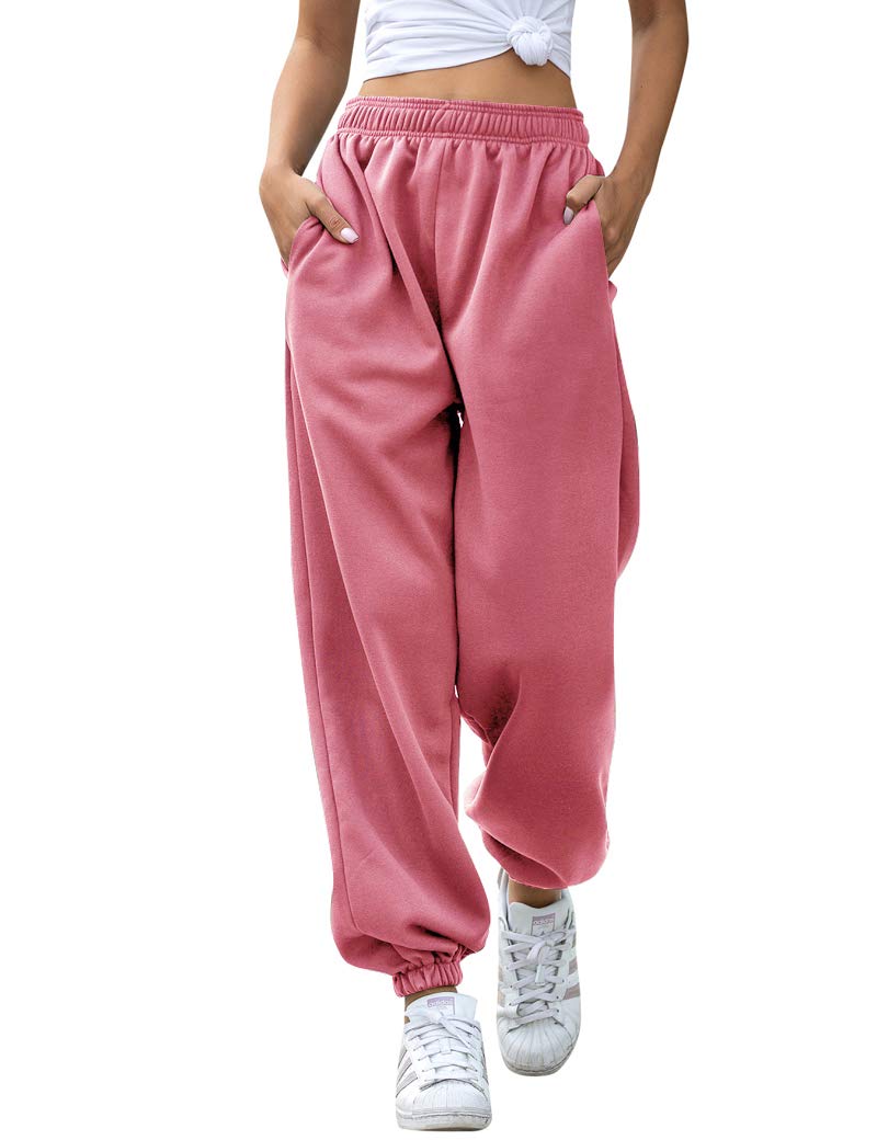 Women's High Waisted Sweatpants Workout Active Joggers Pants Baggy Lounge Bottoms