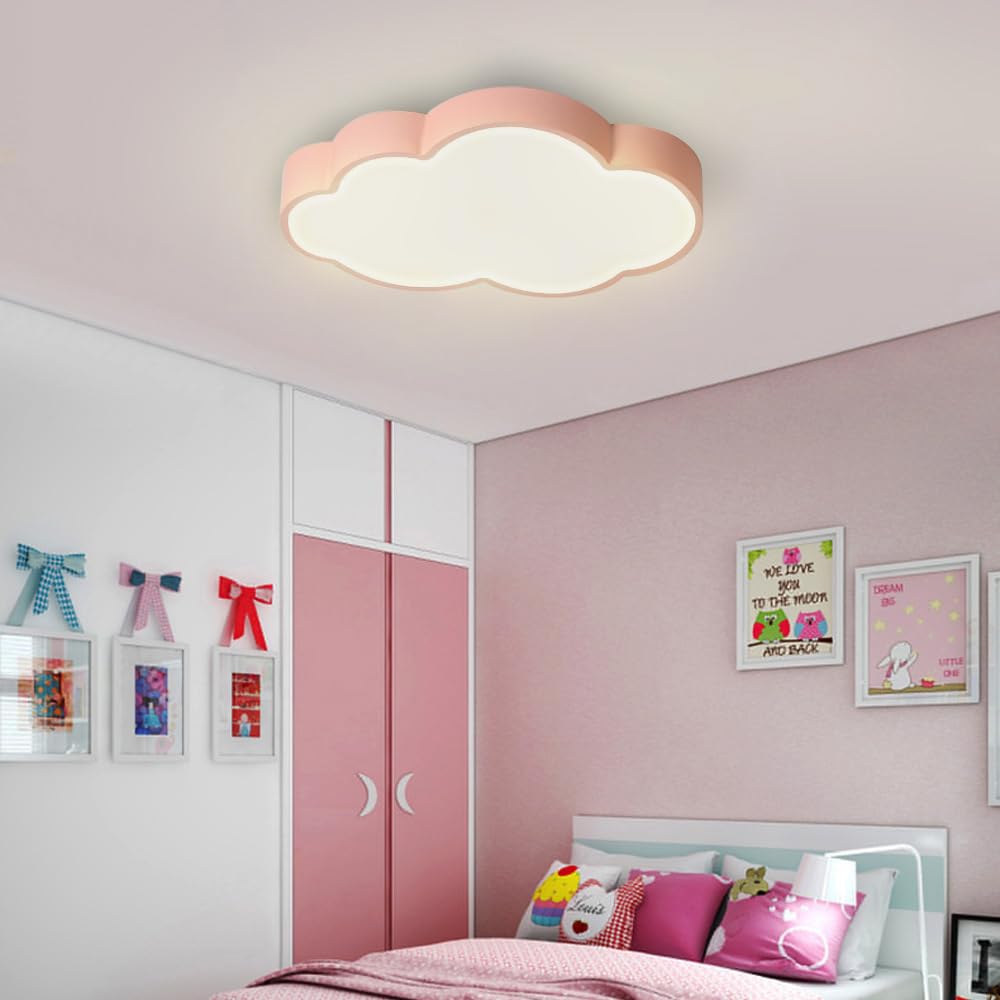 Cloud Ceiling Light - Close to Ceiling Light Fixtures with Remote Led Ceiling Lamp