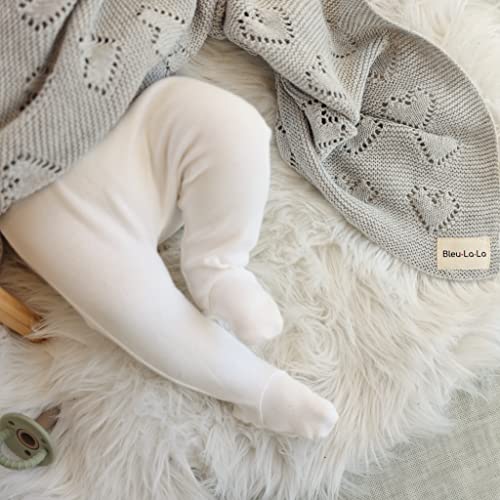 Swaddling Luxury Cotton Knit Heart Baby Blanket