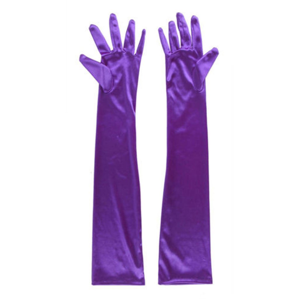 Women's Party Mittens - 21" Satin Finger Gloves