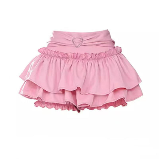 Puffy A-line Skirt Slimming Short Skirt