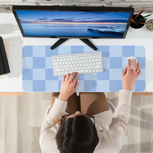 Large Non-Slip Desk Pad - Waterproof PU Leather Desk Protector, 31.5" x 12"