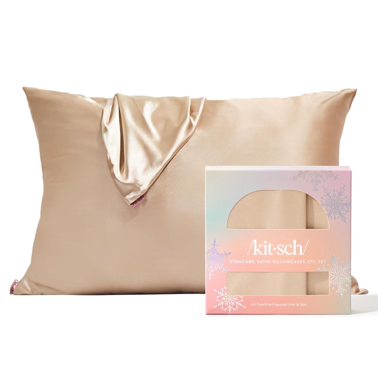 Satin Pillowcase with Zipper Standard Size 19"x26"