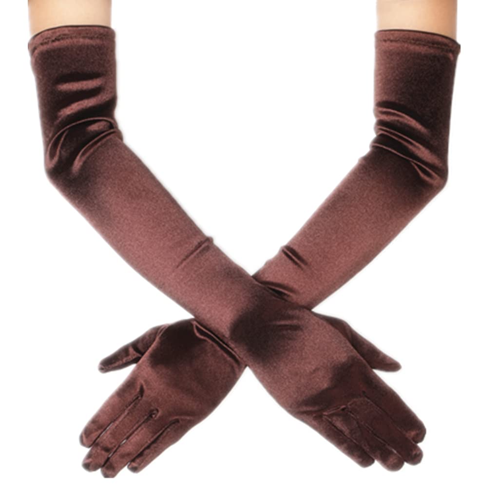 Women's Party Mittens - 21" Satin Finger Gloves