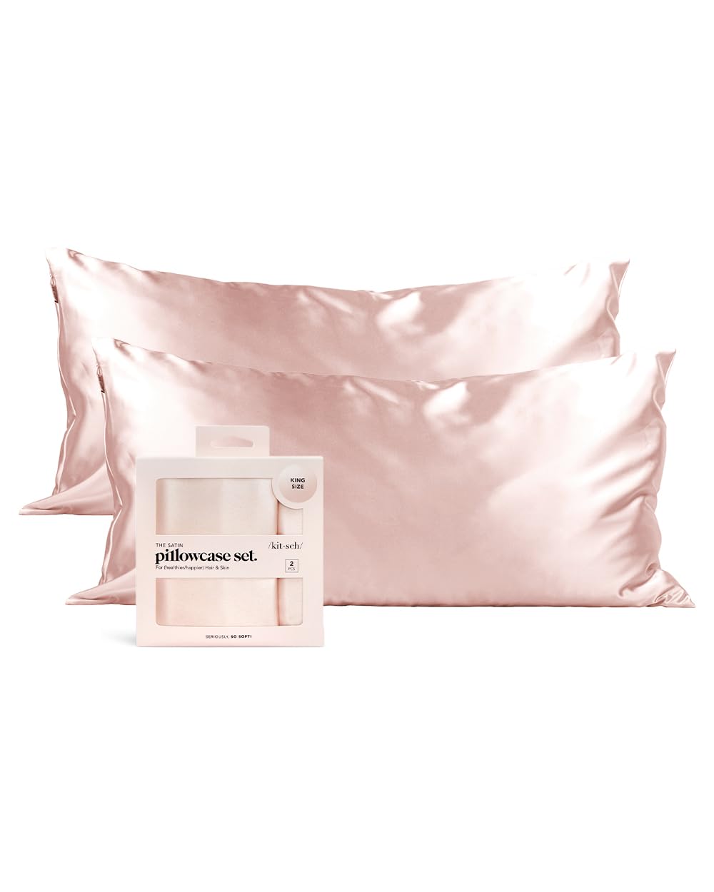 Satin Pillowcase with Zipper Standard Size 19"x26"