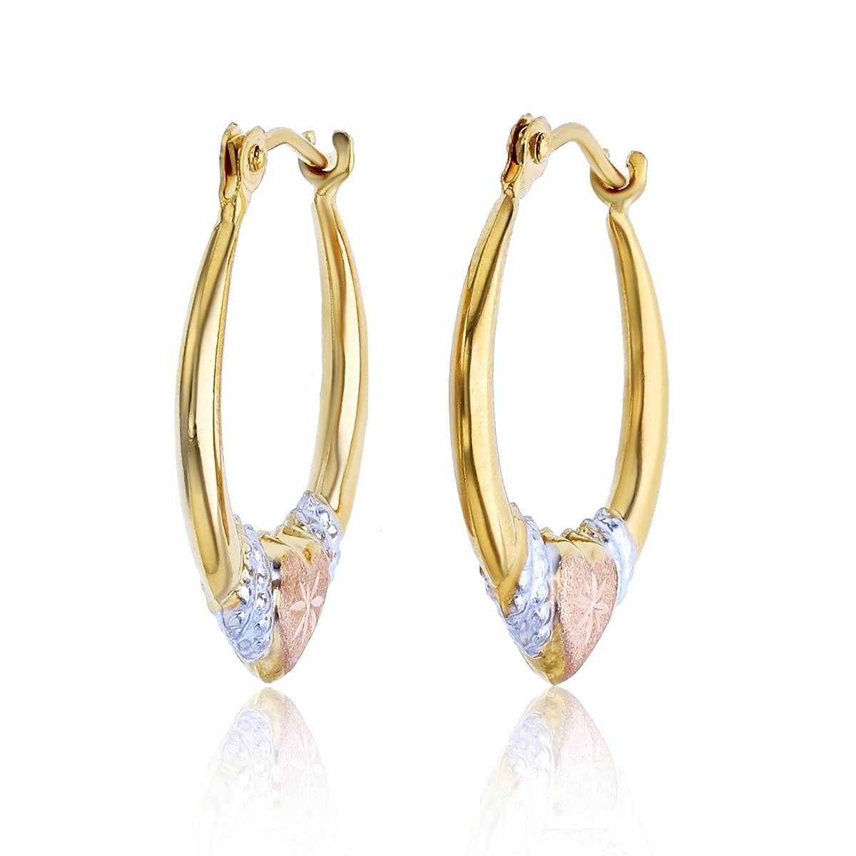 Heart Solid Hypoallergenic Hoop Earrings