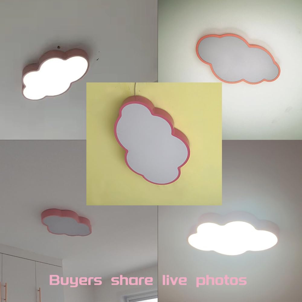 Cloud Ceiling Light - Close to Ceiling Light Fixtures with Remote Led Ceiling Lamp