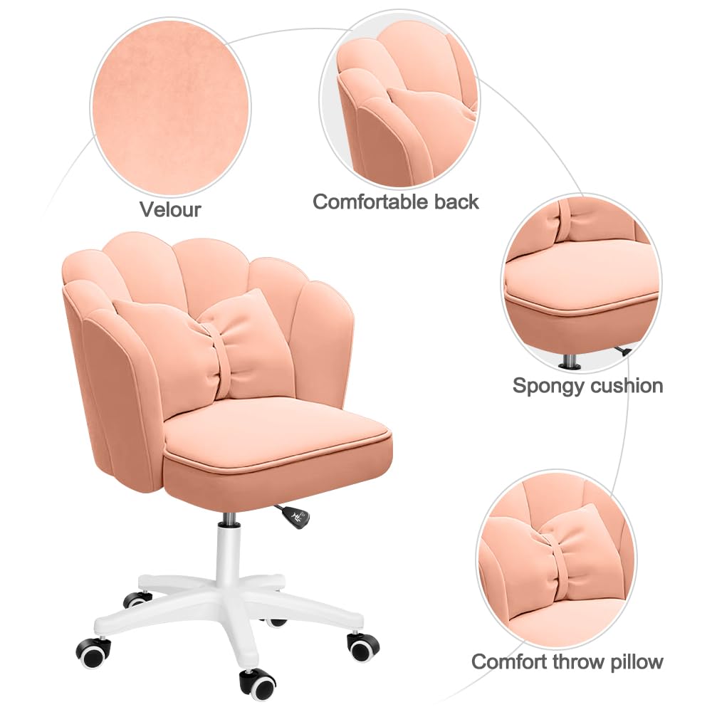 Cute Petal Desk Chair, Modern Fabric Home Butterfly Height Adjustable Chair