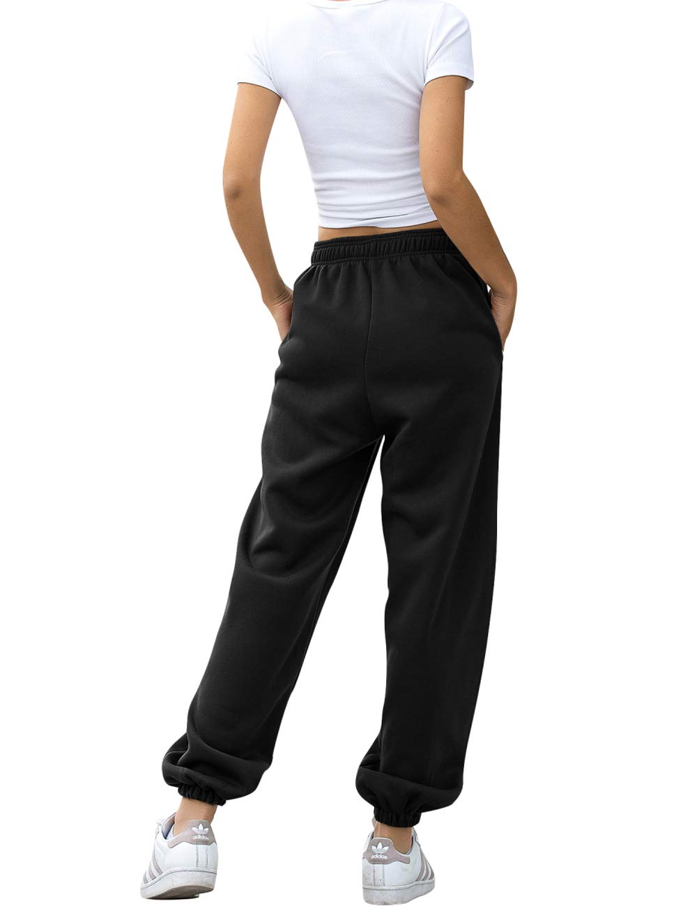 Women's High Waisted Sweatpants Workout Active Joggers Pants Baggy Lounge Bottoms