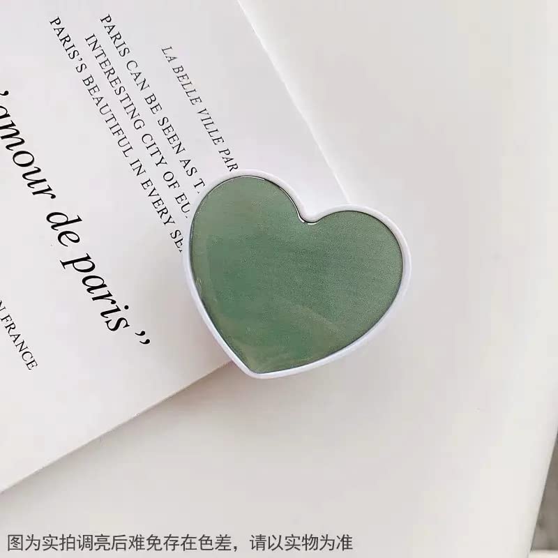 Cute Solid Color Heart Shape Collapsible Mobile Phone Grip Stand Holder for Smartphone Tablet Cell Phone Accessory