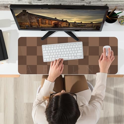 Large Non-Slip Desk Pad - Waterproof PU Leather Desk Protector, 31.5" x 12"