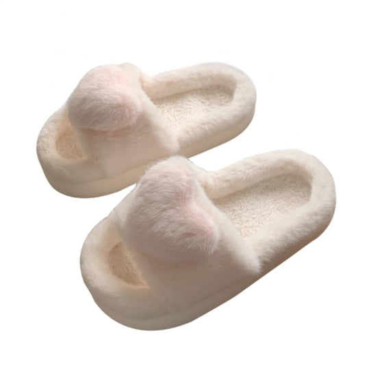 Coquette Aesthetic Slippers Cute Slippers Kawaii House Slippers Heart Fluffy