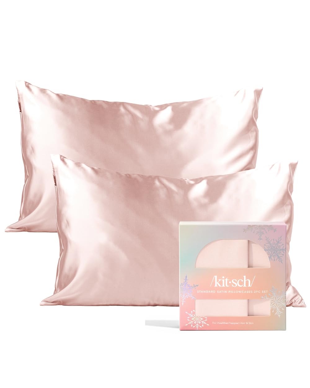 Satin Pillowcase with Zipper Standard Size 19"x26"