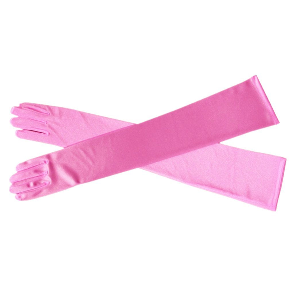 Women's Party Mittens - 21" Satin Finger Gloves