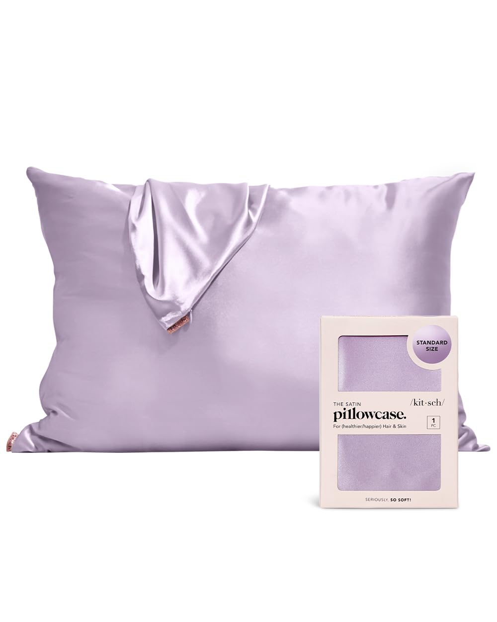 Satin Pillowcase with Zipper Standard Size 19"x26"