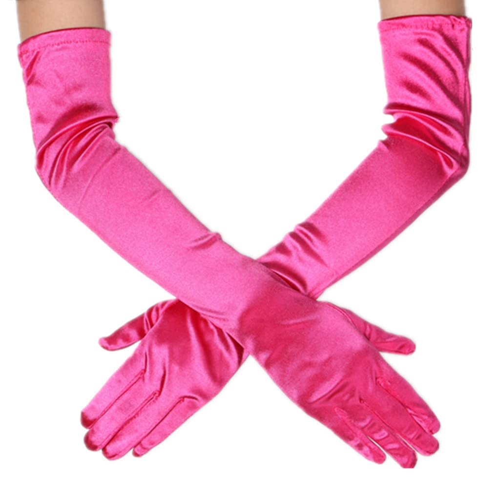 Women's Party Mittens - 21" Satin Finger Gloves