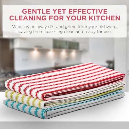 Classic Dish Towels Dishcloths Set Kitchen Rags| Drying Hand Towels Reusable Cotton 18x28 Inch Towel Spring Decorative Set of 6