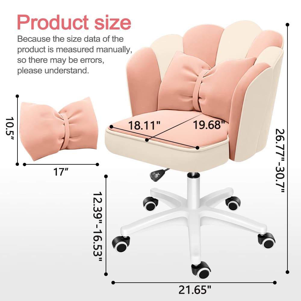 Cute Petal Desk Chair, Modern Fabric Home Butterfly Height Adjustable Chair