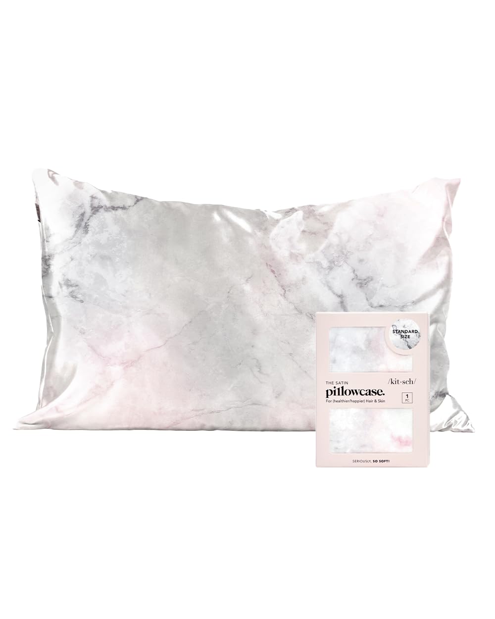 Satin Pillowcase with Zipper Standard Size 19"x26"