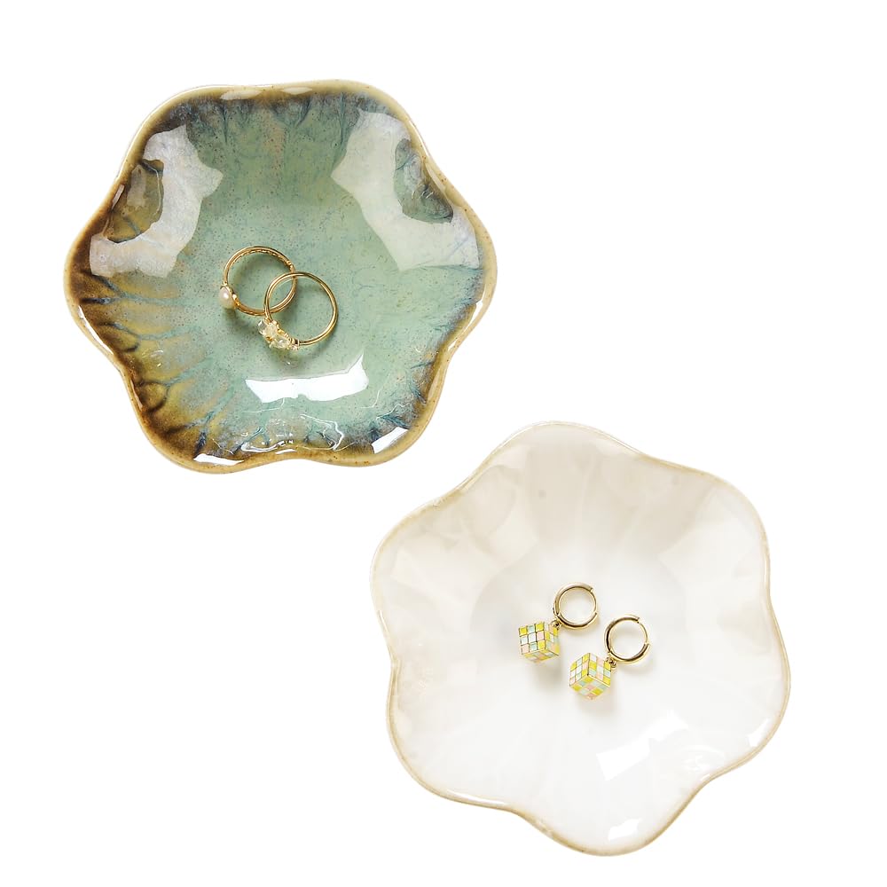 Ceramic Trinket Tray – Decorative Jewelry Dish for Rings, Keys, and Accessories