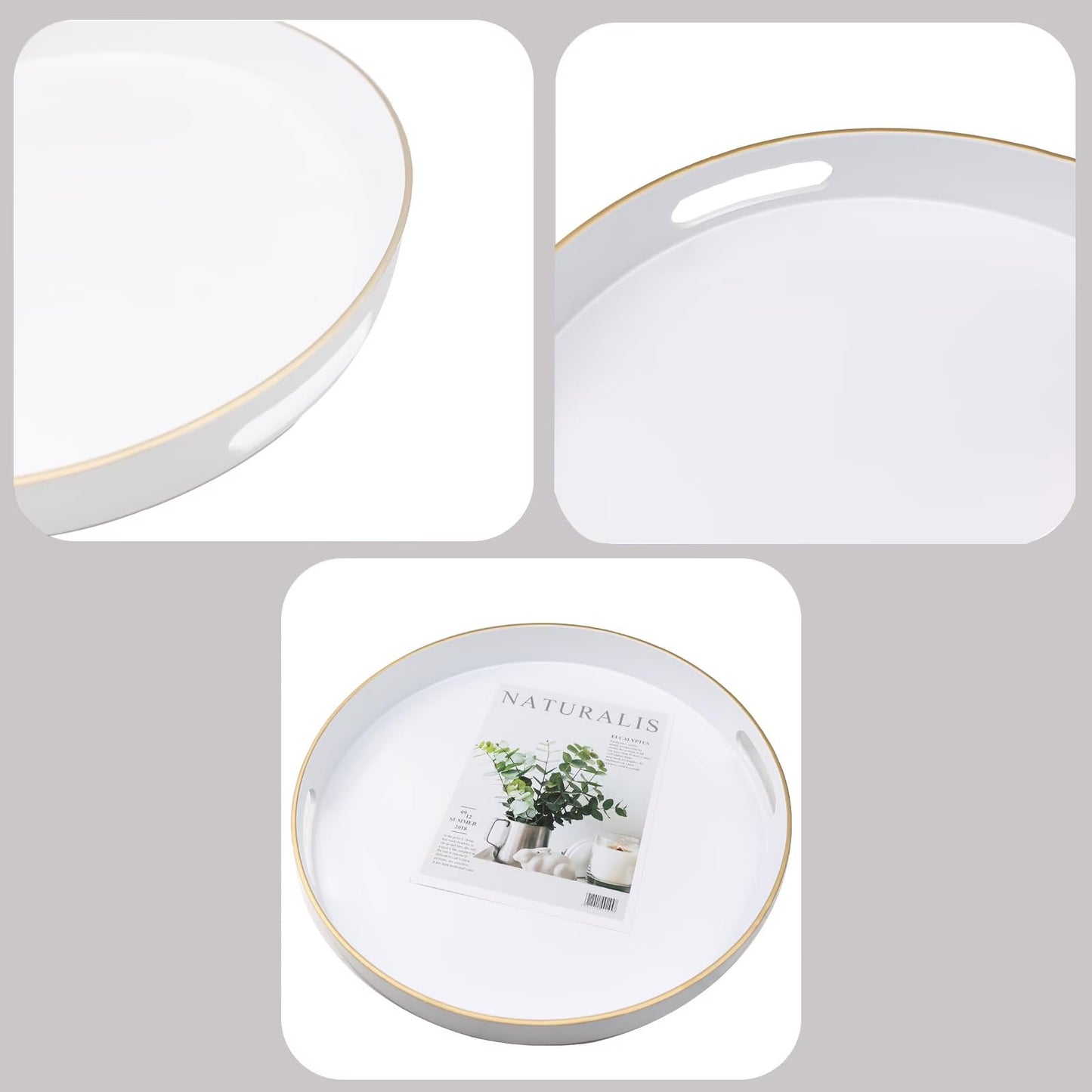 Versatile Decorative Tray with Handles