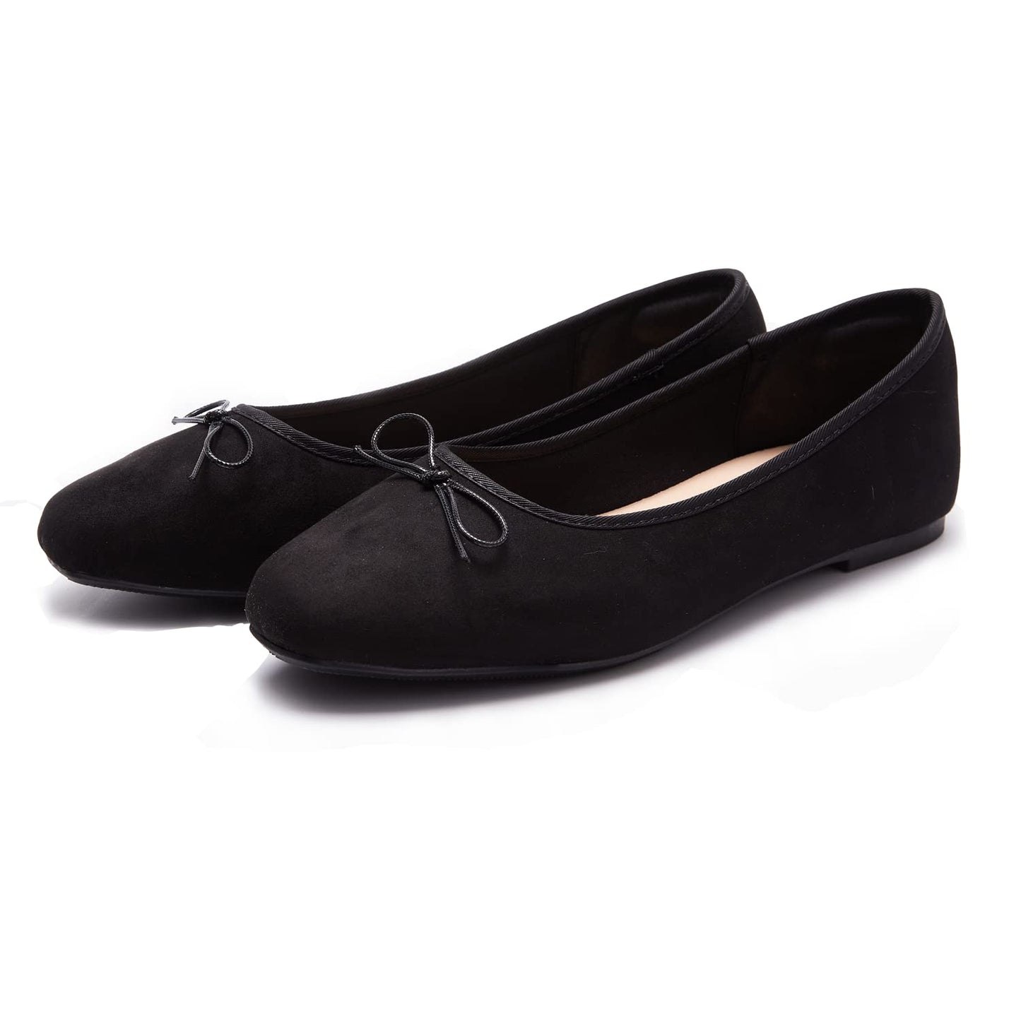 Women's Round Toe Ballet Flats - Comfortable Bow Dressy Shoes