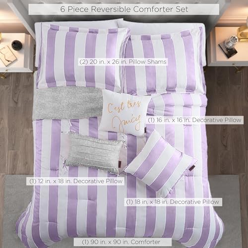 Juicy Couture Cabana Stripe Reversible Bedding Set