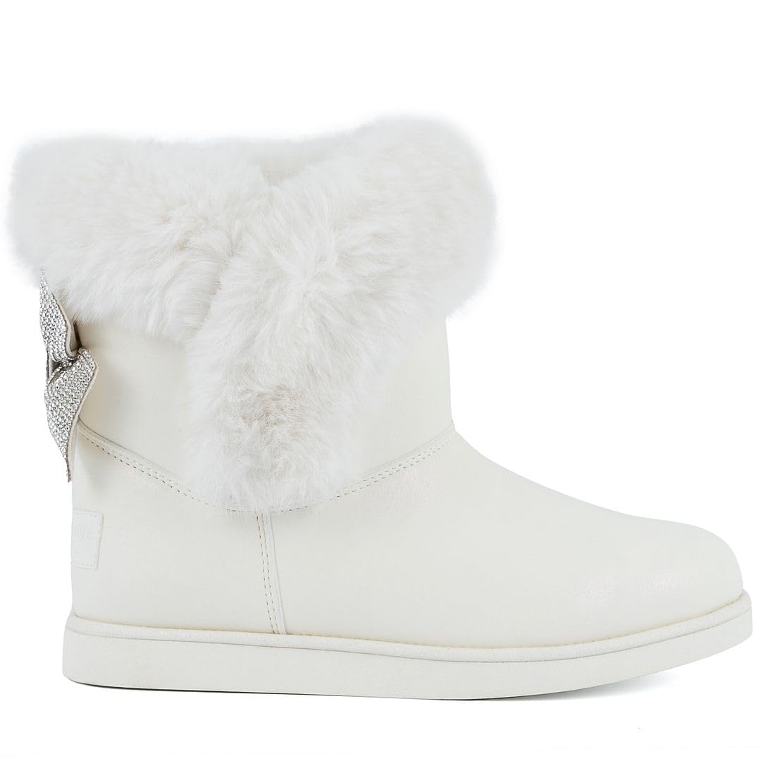 Juicy Couture Women's Slip-On Winter Snow Boots – Warm, Insulated Fashion Booties with Faux Fur Lining