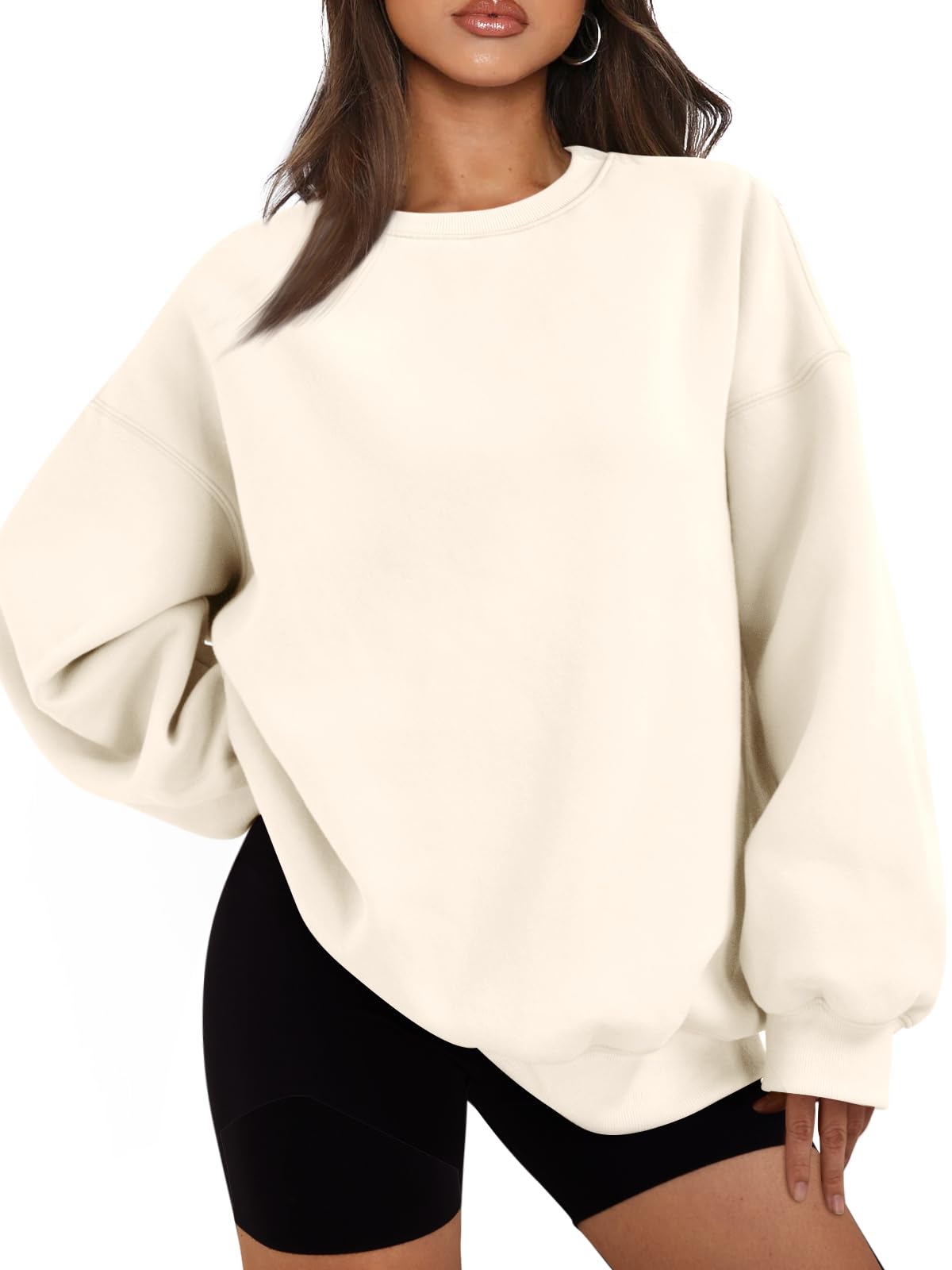 Womens Oversized Sweatshirts - Hoodies Fleece Crewneck Sweaters