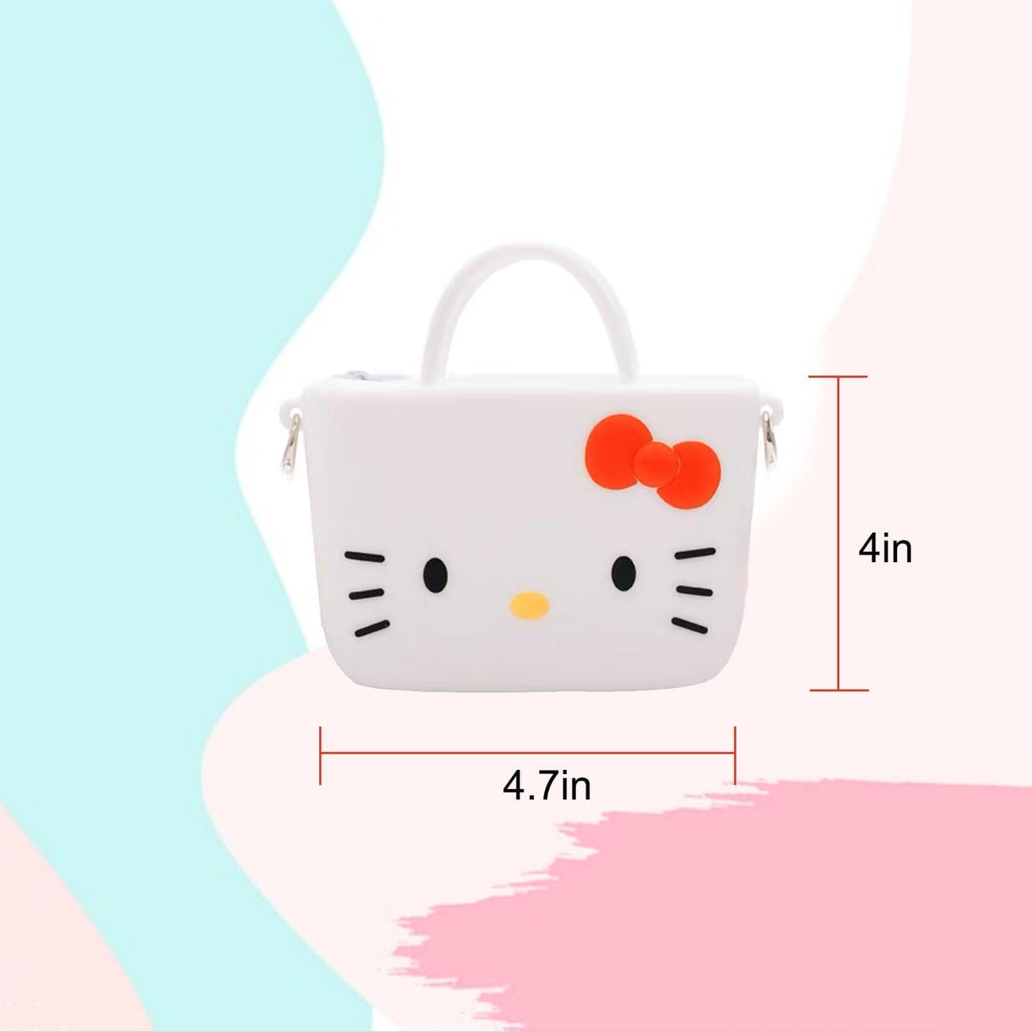 Kawaii Anime Crossbody Bag with Adjustable Shoulder Strap, Handbag with Zipper, Coin Wallet Purse