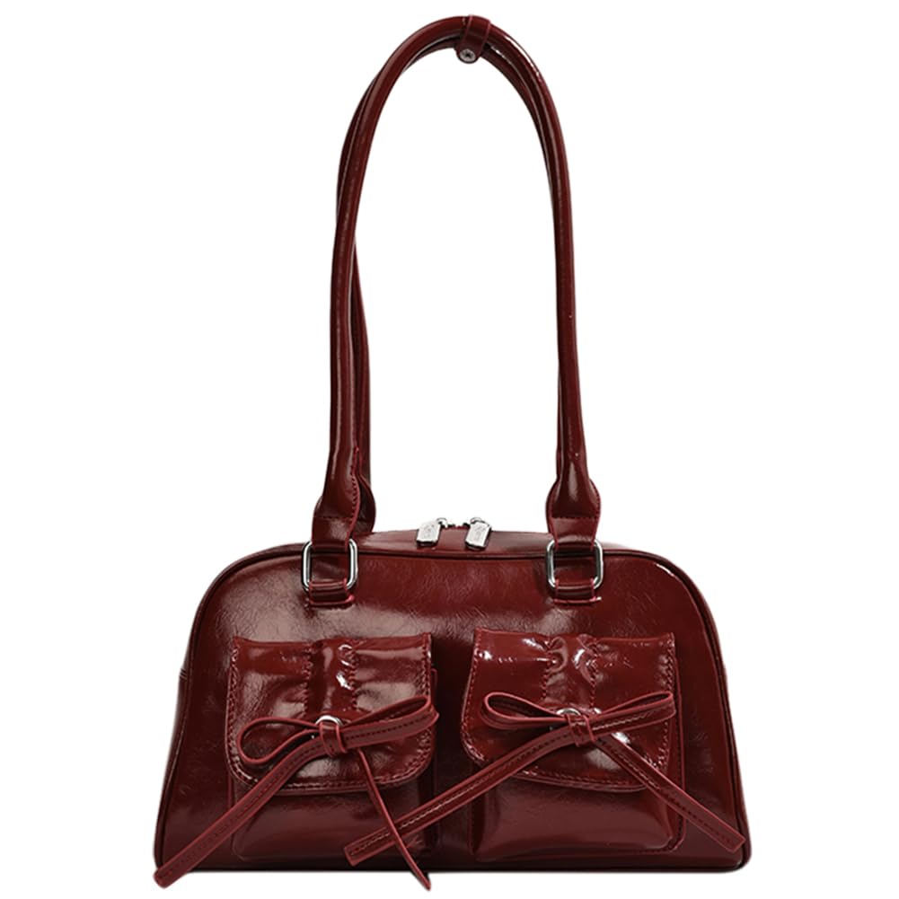 Trendy Coquette Leather Hobo Shoulder Bag for Women