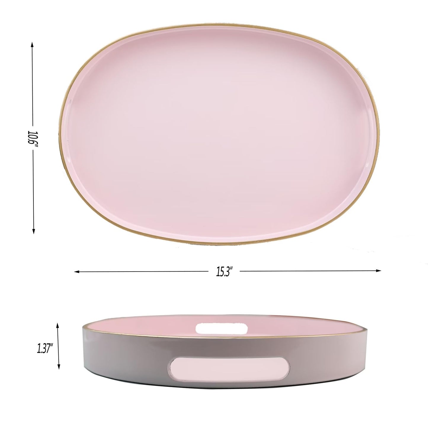 Versatile Decorative Tray with Handles