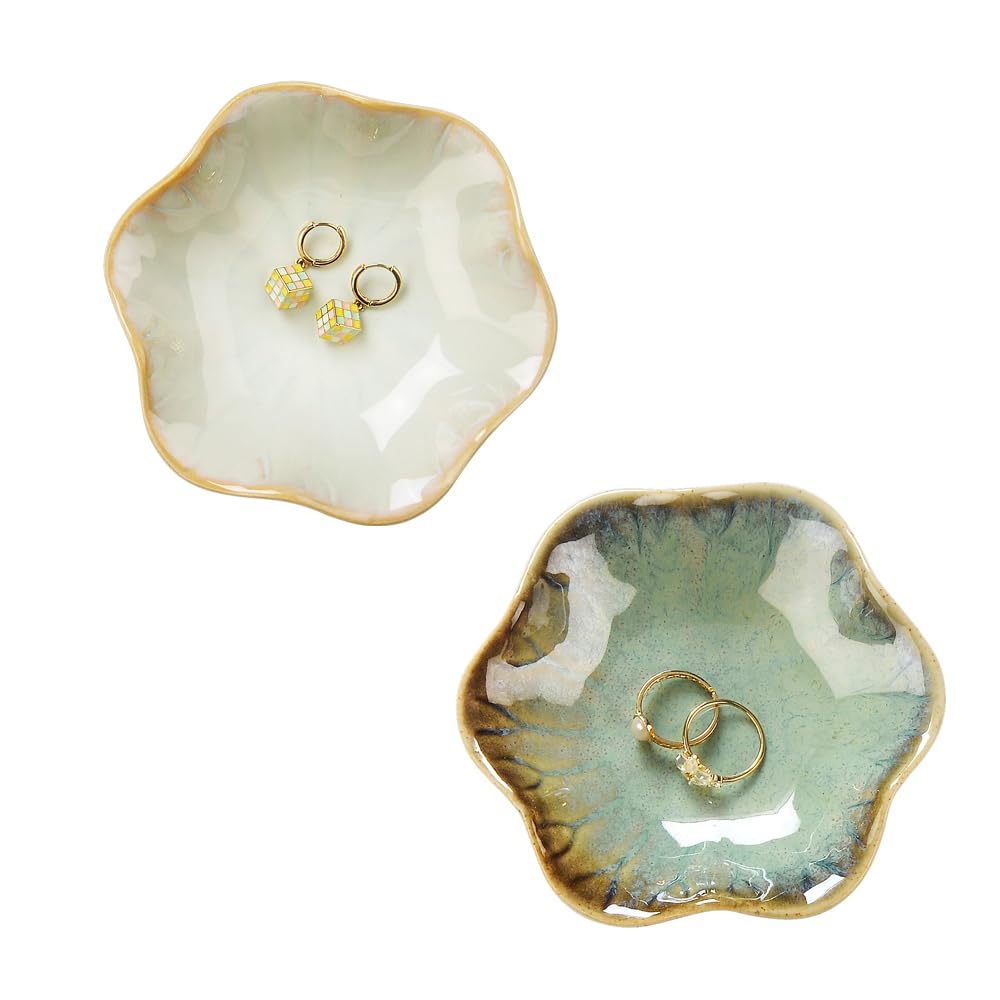 Ceramic Trinket Tray – Decorative Jewelry Dish for Rings, Keys, and Accessories