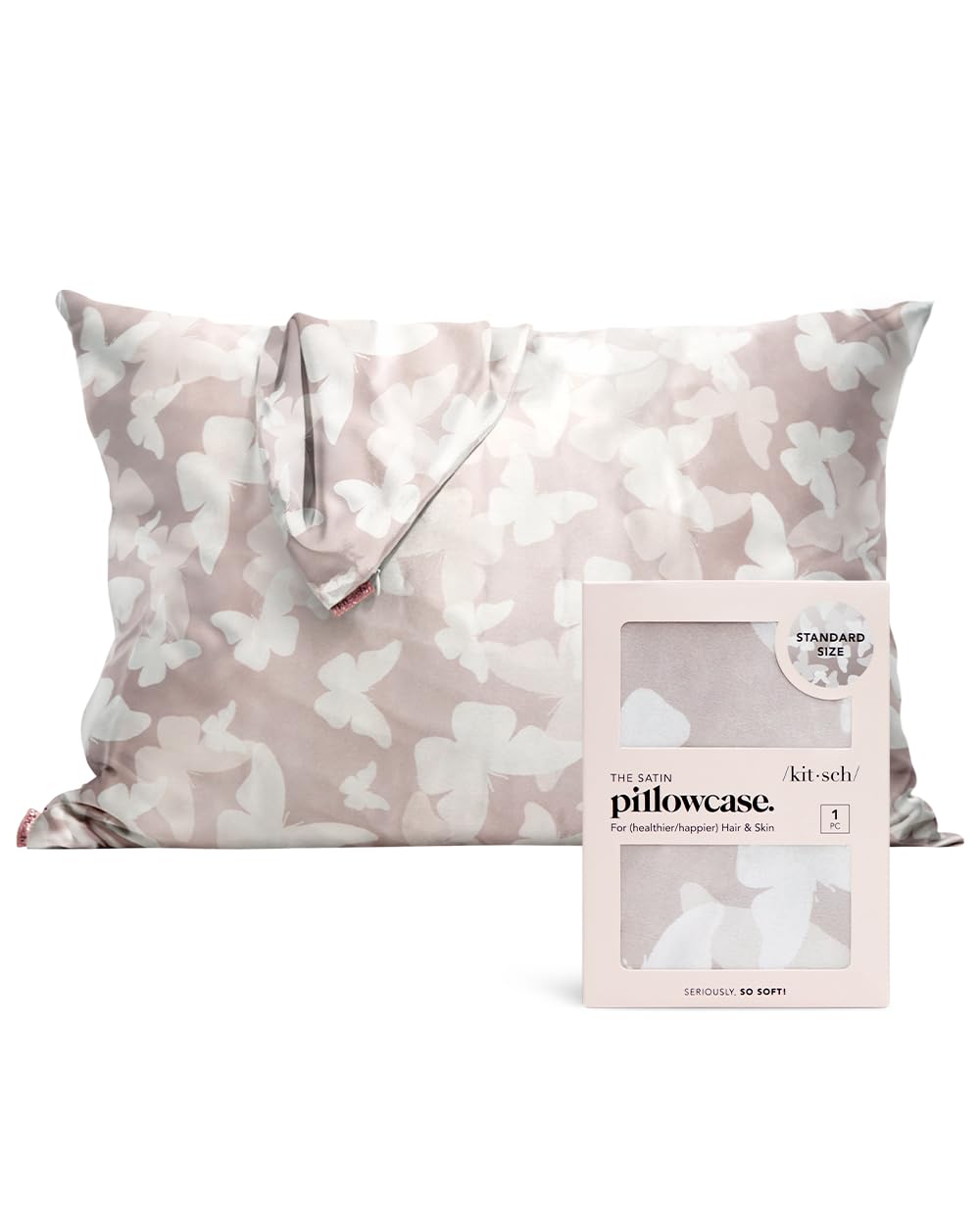 Satin Pillowcase with Zipper Standard Size 19"x26"