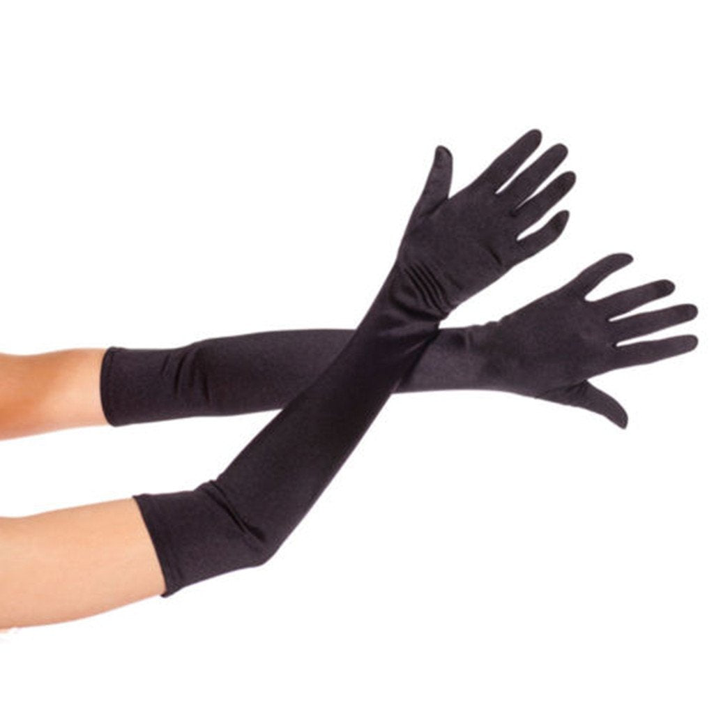 Women's Party Mittens - 21" Satin Finger Gloves