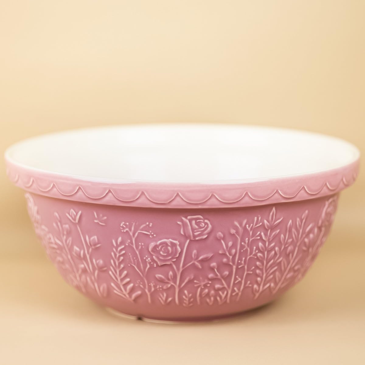 Mason Cash In The Meadow S12 (4.25 Qt) Mixing Bowl | Rose (Pink)