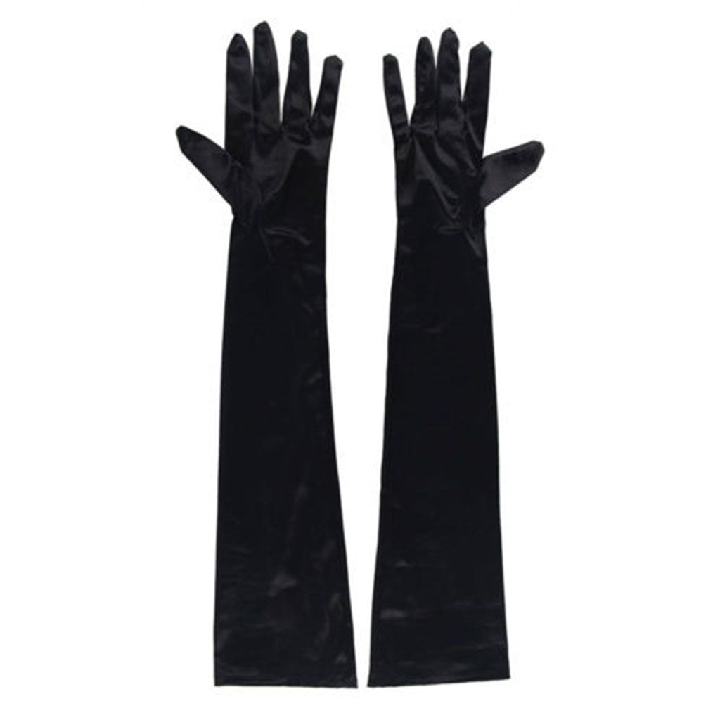 Women's Party Mittens - 21" Satin Finger Gloves